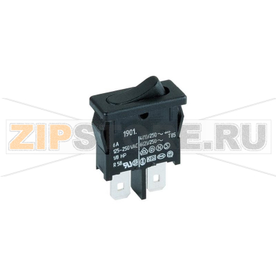 Переключатель клавишный 250 В/AC, 6 А, 1 x выкл/вкл, 1 шт Marquardt 1901.1102 