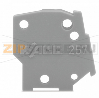 End plate; snap-fit type; 1 mm thick; gray Wago 257-100