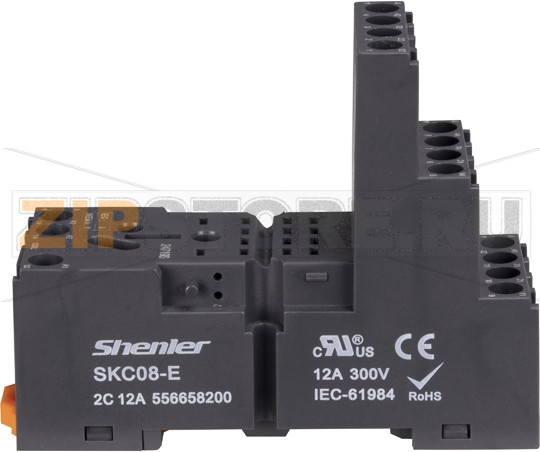 Розетка для 2 контактных реле RKE RKF, 12A Shenler SKC08-E 