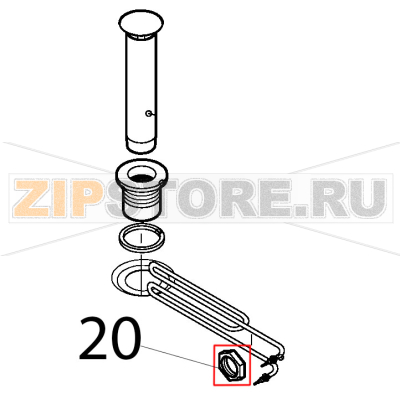 Lock nut 1/2&#039;&#039; Silanos E1000 Lock nut 1/2'' Silanos E1000Запчасть на деталировке под номером: 20