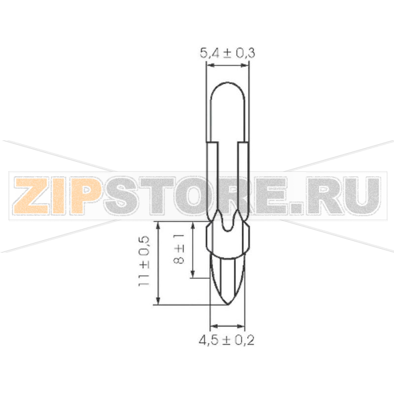 Лампа штекерная 24 В, 0.72 Вт, цоколь: T5.5, прозрачная, 1 шт Barthelme 00532430 