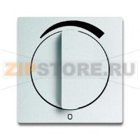 Накладка с поворотной ручкой для регуляторов громкости, серебристый алюминий ABB 2CKA001710A3811