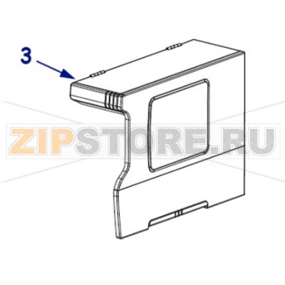 Боковая панель с окном (складная) для принтера Zebra 220Xi4 Боковая крышка с окном (складная) для принтера Zebra 220Xi4 Запчасть на сборочном чертеже под номером: 3Количество запчастей в комплекте: 1Название запчасти Zebra на английском языке: Kit Media Cover Bi-Fold Door