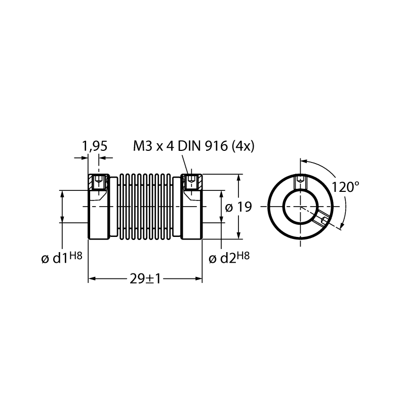 Муфта сильфонная Turck RCS-19-10-06 