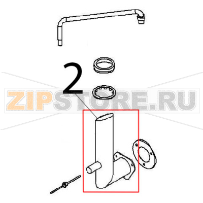 Extraction pipe assembly Angelo Po FX61E2 Extraction pipe assembly Angelo Po FX61E2Запчасть на деталировке под номером: 2