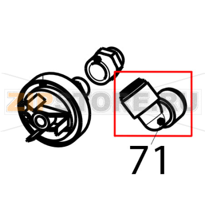 Pipe 90°, D.10 Tecnoinox GFB10DS Pipe 90°, D.10 Tecnoinox GFB10DSЗапчасть на деталировке под номером: 71