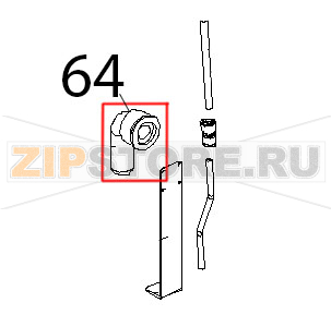Curva A 90°, raccordo scarico Unox XVC 104 Curva A 90°, raccordo scarico Unox XVC 104Запчасть на деталировке под номером: 64