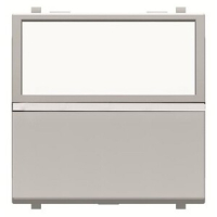 Механизм одноклавишной кнопки, двухмодульный, серебристый ABB 3394.80