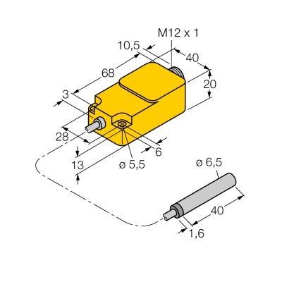 Датчик индуктивный Turck BI1.5-EH6.5-0.2-Q20-2LU-H1141/S950 