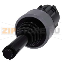 Координатный соединитель, 22 мм, кругл., пластмасса с металлическим фронтальным кольцом, цвет: черный, 2 положения переключателя, по вертикали, нажимн., с механической блокировкой, с нанесением надписи лазером, прописные и строчные буквы, начало строки вс