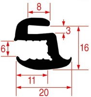 УПЛОТНИТЕЛЬ СТЕКЛА ДВЕРИ O 660 MM