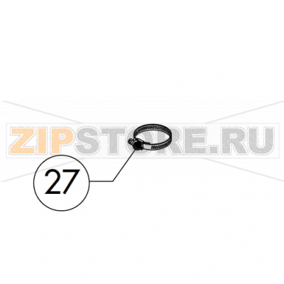 Metal clamps 12-22/9 Lainox MVE051P                     Metal clamps 12-22/9 Lainox MVE051PЗапчасть на сборочном чертеже под номером: 27Название запчасти на итальянском языке языке: Metal clamps 12-22/9 Lainox MVE051P
