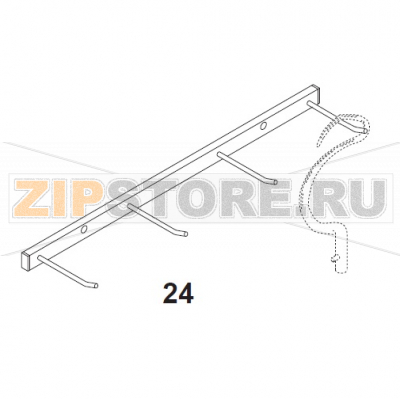 Rack for Mixing Tools Bear Varimixer AR40 VL-1S                                                                         Rack for Mixing Tools Bear Varimixer AR40 VL-1SЗапчасть на сборочном чертеже под номером: 24Название запчасти на датском&nbsp;языке: Rack for Mixing Tools Bear Varimixer AR40 VL-1S