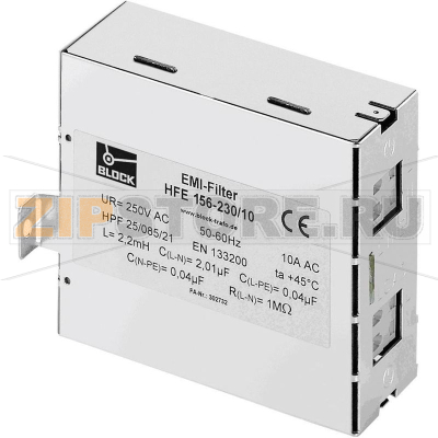 Фильтр HFE 250 В/AC, 6 A, 40x85 мм, 1 шт Block HFE 156-230/6 