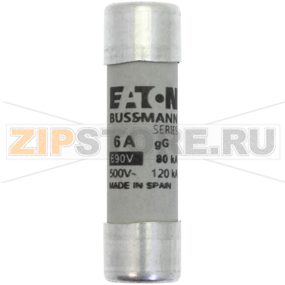 Предохранитель, 6 A, AC 690 В, 80 кА, 14x51 мм, gL/gG, IEC Eaton CYLINDRICAL FUSE 14x51 6A GG 6 