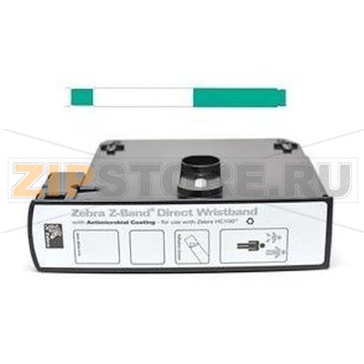 Картриджи с браслетами 25х279 мм (1200 шт.) зелёные для Zebra HC-100  Картриджи для HC-100 GREEN этикетки-браслеты 25х279 мм (1200 шт)
