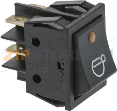 BIPOLAR SWITCH BLACK 16A 250V 