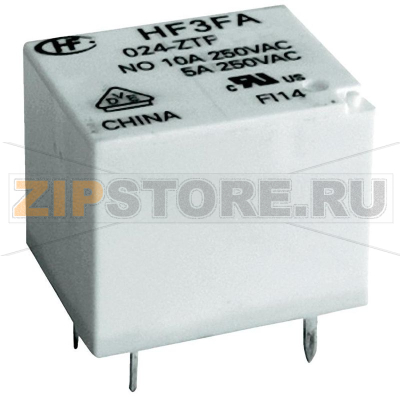 Реле электромагнитное 24 В/DC, 10 А, 1 шт Hongfa HF3FA/024-ZTF 