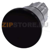 АКТУАТОР ГРИБОВИДНОЙ КНОПКИ, 22MM, КРУГЛ., ГЛЯНЦЕВЫЙ МЕТАЛЛ, КНОПКА ЧЁРНАЯ, 40MM, С ФИКСАЦИЕЙ, ДЕБЛОКИРОВКА ВЫТЯГИВАНИЕМ, С ГРАВИРОВКОЙ ЛАЗЕРОМ, НИЖНИЙ РЕГИСТР Siemens 3SU1050-1BA10-0AA0-Z&nbsp;Y12