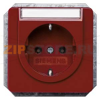 DELTA PROFIL КРАСНЫЙ РОЗЕТКА SCHUKO 10A DC/ 16A AC 250V С БЕЗРЕЗЬБОВЫМИ КОНТАКТНЫМИ ЗАЖИМАМИ С ИНДИКАЦИЕЙ СТАТУСА И ПОЛЕМ ДЛЯ НАДПИСИ Siemens 5UB1476