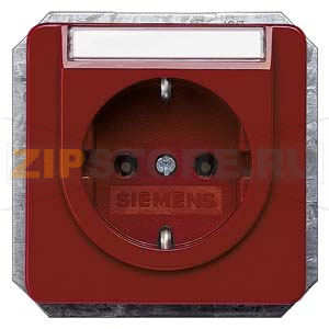DELTA PROFIL КРАСНЫЙ РОЗЕТКА SCHUKO 10A DC/ 16A AC 250V С БЕЗРЕЗЬБОВЫМИ КОНТАКТНЫМИ ЗАЖИМАМИ С ИНДИКАЦИЕЙ СТАТУСА И ПОЛЕМ ДЛЯ НАДПИСИ Siemens 5UB1476 