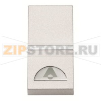 Механизм одноклавишной кнопки, одномодульный, альпийский белый ABB 2CLA210400N1101