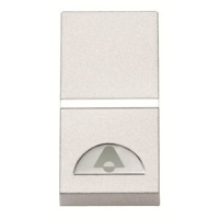 Механизм одноклавишной кнопки, одномодульный, альпийский белый ABB 2CLA210400N1101