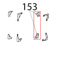 Gasket support internal corner Unox XVC 205E