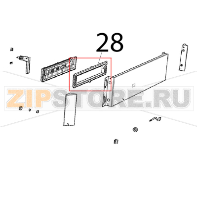 Cornice cruscotto C.T. Unox XVC 1005EP Cornice cruscotto C.T. Unox XVC 1005EPЗапчасть на деталировке под номером: 28
