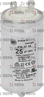 CAPACITOR ALUMINIUM 25 µF 