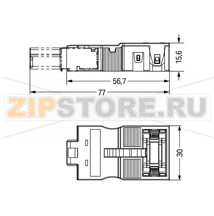 Корпус разгрузки натяжения; 3-пол.; с фиксирующим зажимом; для 1 кабеля; 7,0 – 11,5 мм; 48 мм; черные Wago 770-503/035-000 