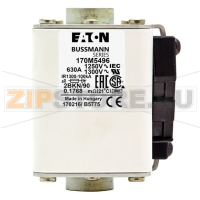 Предохранитель, 2000 A, AC 690 В, 200 кА, 2xsize 2, 59x149x69 мм, aR, IEC Eaton FUSE 2000A 69