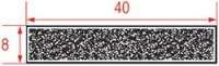 BLACK SPONGE GASKET 40x8 mm