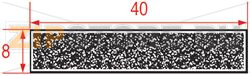 BLACK SPONGE GASKET 40x8 mm 