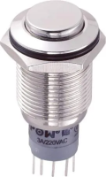 Кнопка антивандальная 250 В/AC, 3 А, 2 x вкл/вкл, с фиксацией, IP67, 1 шт TRU Components LAS2GQH-22Z/N/P