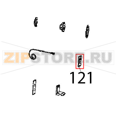 Magnetic support plate for door microsw. Unox XB 895 Magnetic support plate for door microsw. Unox XB 895Запчасть на деталировке под номером: 121