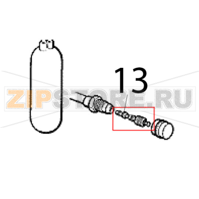 Pistoncino valvola Scotsman MF 46 WS Pistoncino valvola Scotsman MF 46 WSЗапчасть на деталировке под номером: 13