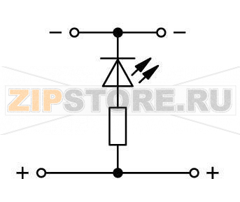 Компонентная клемма; двухуровн.; красный светодиод; тока; для DIN-рейки 35 x 15 и 35 x 7,5; 2,5 мм?; Push-in CAGE CLAMP®; 2,50 mm?; серые Wago 2002-2221/1000-434 