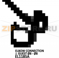 Elbow connection J. Guest Ø8 - Ø8 Unox XBC 405E
