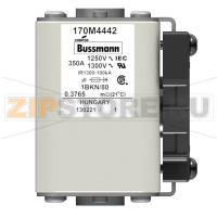 Предохранитель, 350 A, AC 1250 В, 100 кА, size 1, 53x69x80 мм, aR, IEC UL Eaton FUSE 350A 1250