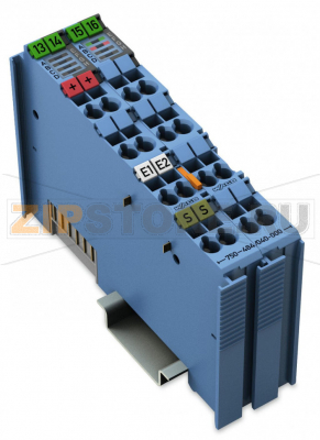 2 аналоговых ввода; 4-20 мА HART; Искробезопасный; Extreme; синие Wago 750-484/040-000 This analog input module connects two field-side signal conditioners equipped with a HART interface that are to be used in hazardous areas of Zone 0+1.The module supplies signal conditioners, reads process values via analog interface, and enables HART communication for configuring and importing dynamic variables.The WAGO I/O System 750 XTR must be installed either in Zone 2 or in a non-hazardous area.The 24 V supply is supplied to the field contacts (HART +) from the power jumper contacts via multipliers. The shield directly connects to the DIN-rail.The measurement input is equipped with current limitation, which limits the current to 25 mA. This module powers 2-wire signal conditioners.Up to 4 HART dynamic variables (PV, SV, TV, QV) per channel can be mapped in the cyclic process image of the coupler or controller (parameterizable). For HART communication with connected intelligent HART field devices, the HART protocol can be mapped in the cyclic process image of the coupler or controller (parameterizable).FDT/DTM device drivers are available for select (programmable) couplers, allowing HART tool routing to the connected HART device.The device is ideal for operation in extreme environments thanks to:Extended temperature rangeGreater immunity to impulse voltages and electromagnetic interferenceHigher vibration and shock resistance...