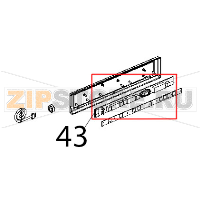 Assieme scheda contr. coperchio cruscotto Unox XBC 404 Assieme scheda contr. coperchio cruscotto Unox XBC 404Запчасть на деталировке под номером: 43