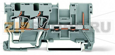 2-проводные / 1-контактные базовые клеммы; для DIN-рейки 35 x 15 и 35 x 7,5; 4 mm; CAGE CLAMP®; 4,00 mm; серые Wago 769-251 