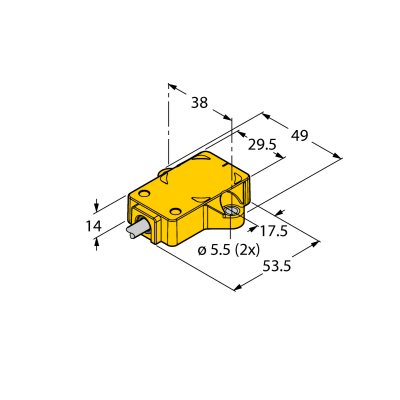 Датчик индуктивный (угловой) Turck RI360P1-QR14-ELU4X2/S97 