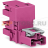 h-distribution connector; 2-pole; Cod. B; 1 input; 2 outputs; outputs on one side; 3 locking levers; for flying leads; pink Wago 770-1753 - h-distribution connector; 2-pole; Cod. B; 1 input; 2 outputs; outputs on one side; 3 locking levers; for flying leads; pink Wago 770-1753