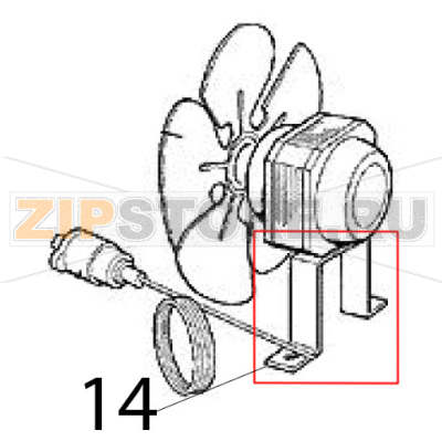 Motore ventilatore 230/50-60 Scotsman MV 600 Motore ventilatore 230/50-60 Scotsman MV 600Запчасть на деталировке под номером: 14