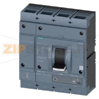 Автоматический выключатель 3VA2 IEC Frame 1000 Switching capacity class M Icu=55 kA @ 415 V 4-pole, system protection ETU340, ELISA LI, In=800 A Overload protection Ir=320 A...800 A short-circuit protection Ii=12 x In N-conductor protection adjustable (OF