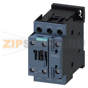 Cont., AC-3, 5.5 kW / 400 V, 1 NO + 1 NC, AC 600 V, 60 Hz, 3-pole, size S0 screw terminal Siemens 3RT2024-1AT60 
