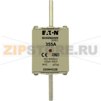 Предохранитель, 355 A, AC 500 В, 120 кА, NH2, gL/gG, IEC Eaton NH FUSE 355A 500V GG/GL SIZE 2