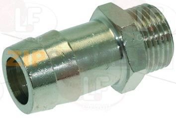 НИКЕЛИРОВАННЫЙ ПАТРУБОК ДЛЯ ШЛАНГА Ø 3/8"M Ø 17 